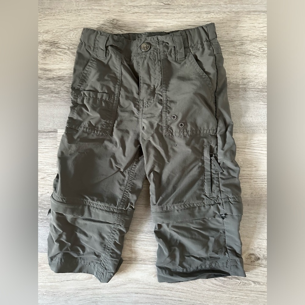 REI Grey Cargo Convertible Pants 12 Months